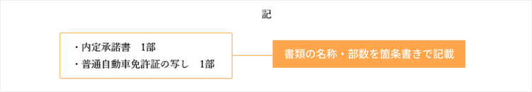 記書きの記入例