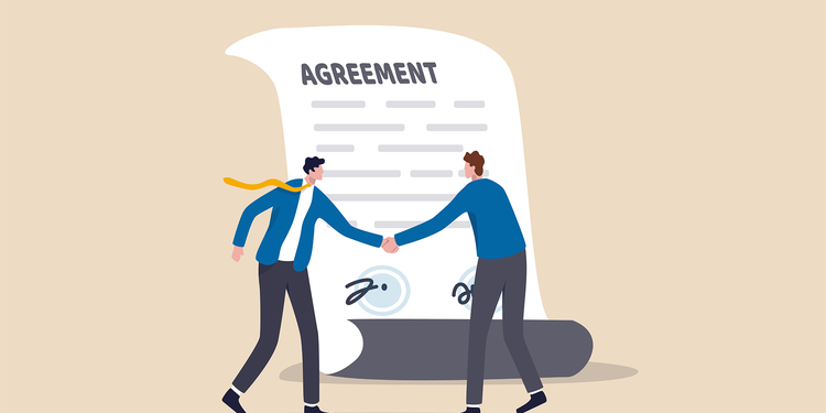 秘密保持契約を締結しているイメージ図