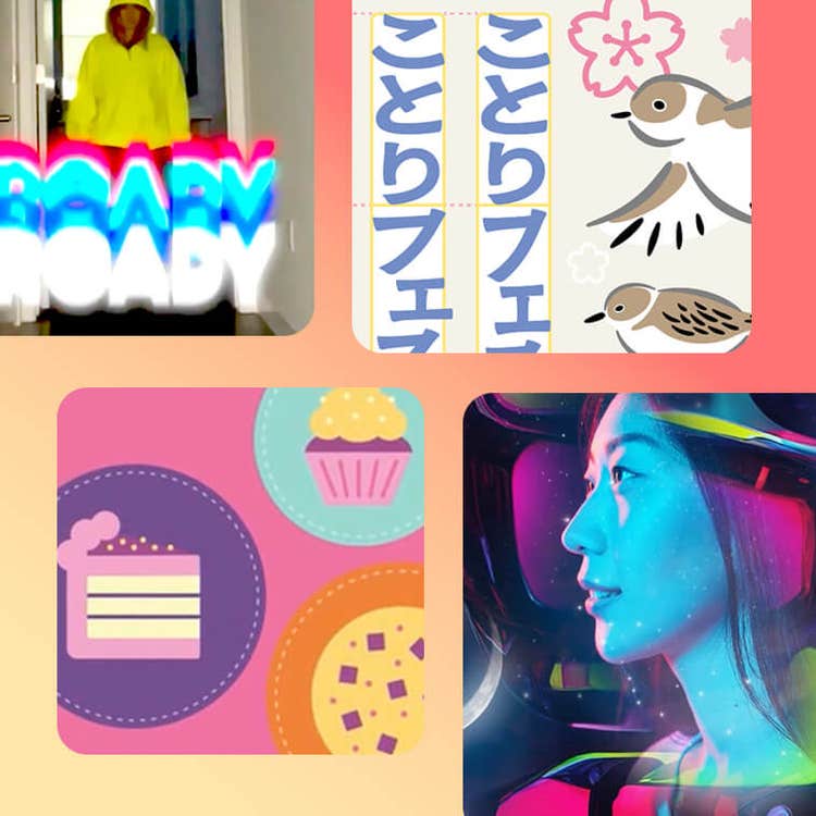 クリエイターの写真や作品を組み合わせたコラージュ