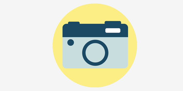 カメラマークのアイコンの作例