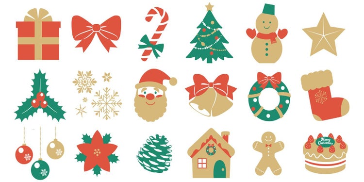 クリスマスらしさを演出するイラストのイメージ