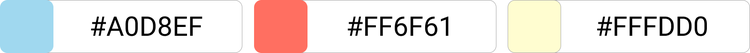 [#A0D8EF]×[#FF6F61]×[#FFFDD0]