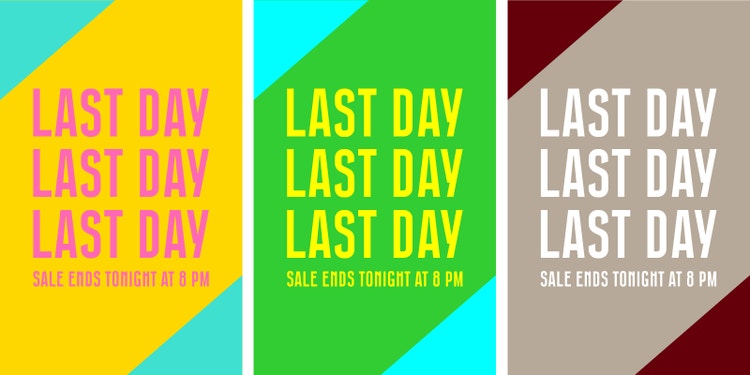 配色が異なる同じデザインのSNSバナー3枚