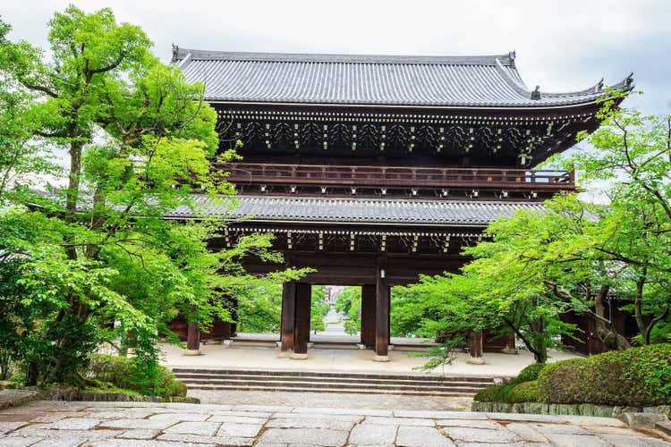 右側に傾いている写真の例