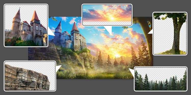 複数の写真を組み合わせて、イラストやアート作品を作る「フォトバッシュ」