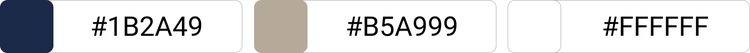 [#1B2A49]×[#B5A999]×[#FFFFFF]