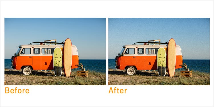 Photoshop Expressを使って粒子加工をした実例①