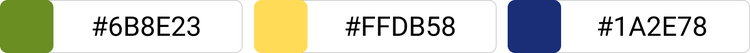 [#6B8E23]×[#FFDB58]×[#1A2E78]