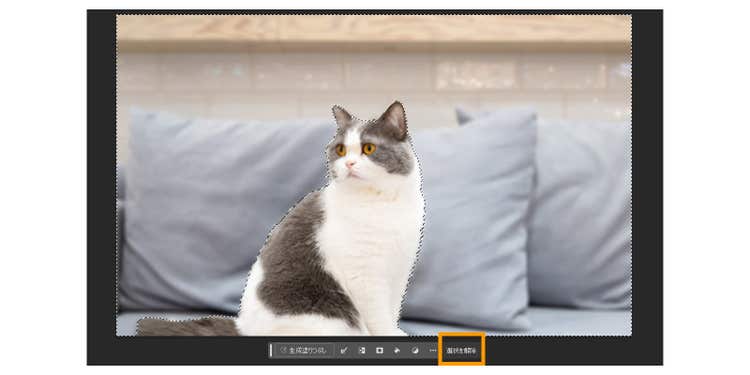 コンテキストバーの「選択を解除」をクリックする