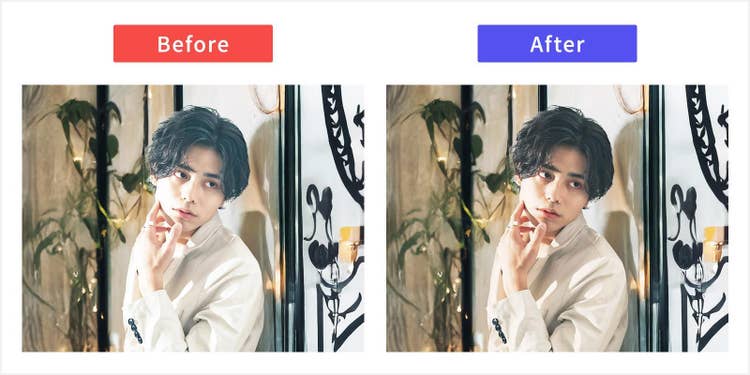 「調和」機能を使った、加工前後の比較