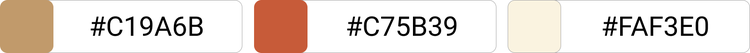 [#C19A6B]×[#C75B39]×[#FAF3E0]