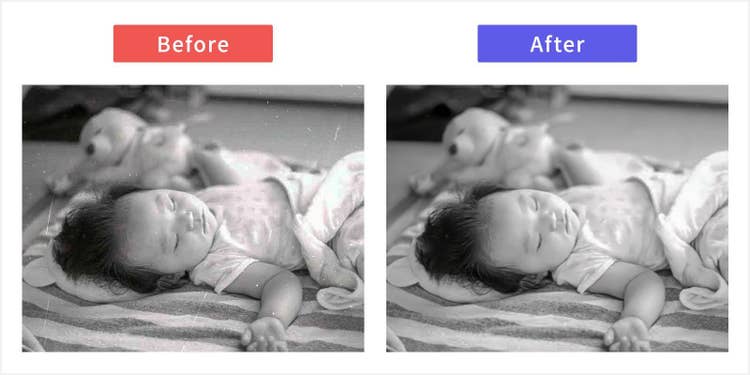 「写真を復元」機能を使った、加工前後の比較