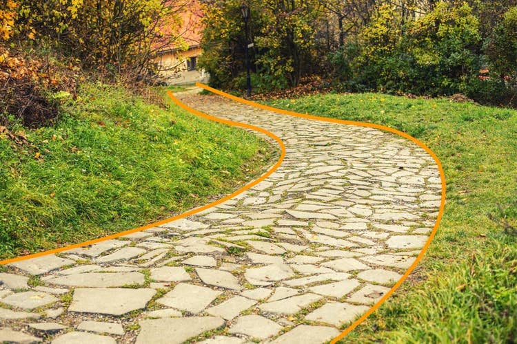 補助線付きの「アルファベット構図（S）」の例