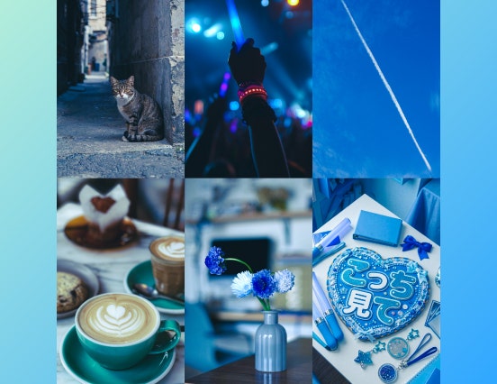 写真をAdobe Lightroomで推しカラーに変更したビジュアル