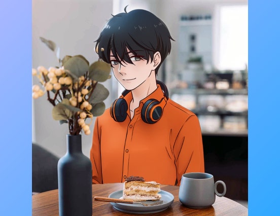推しキャラをAdobe Photoshopで現実世界に調和したビジュアル