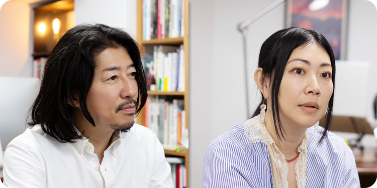 株式会社アイディで代表を務めるクリエイティブディレクターの別所誠士さんと、デザインストラテジストの横平明日香さん。