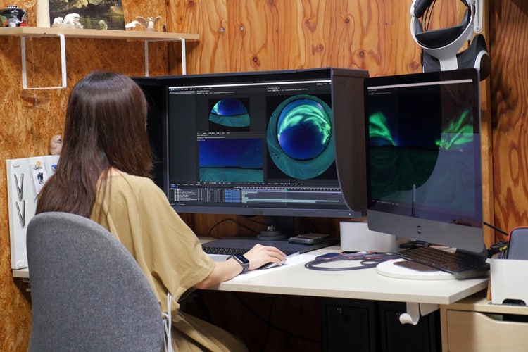 After Effectsでオーロラの映像を編集