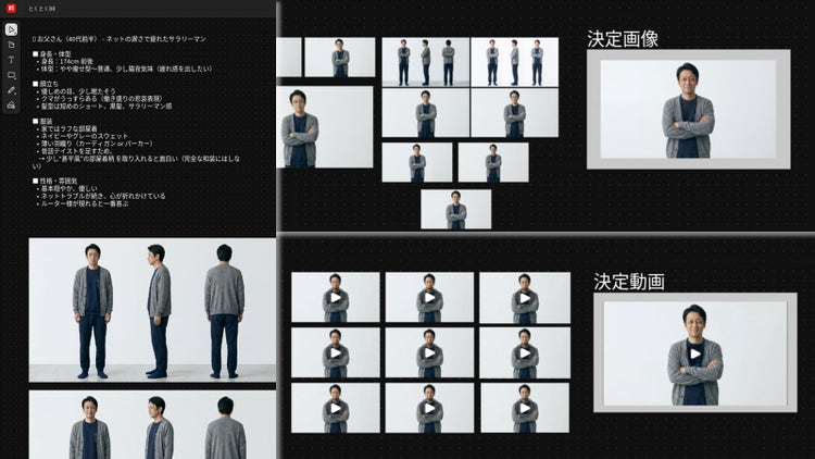 Fireflyボードで設定から画像、動画を生成している画面