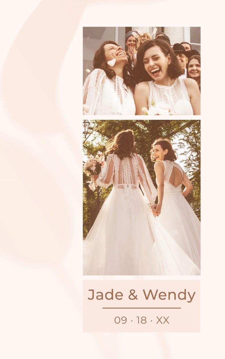 Beige & Brown Soft Pastel Wedding Album