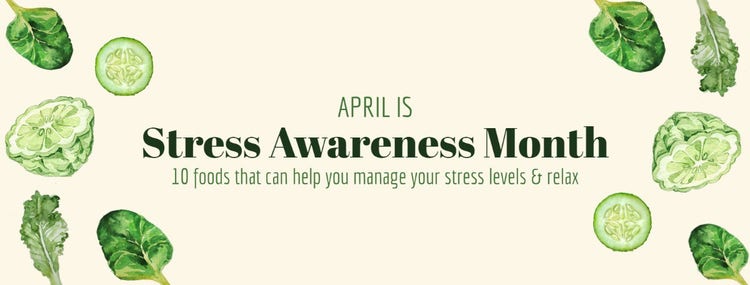 Beige And Green Stress Awareness Facebook Page Cover