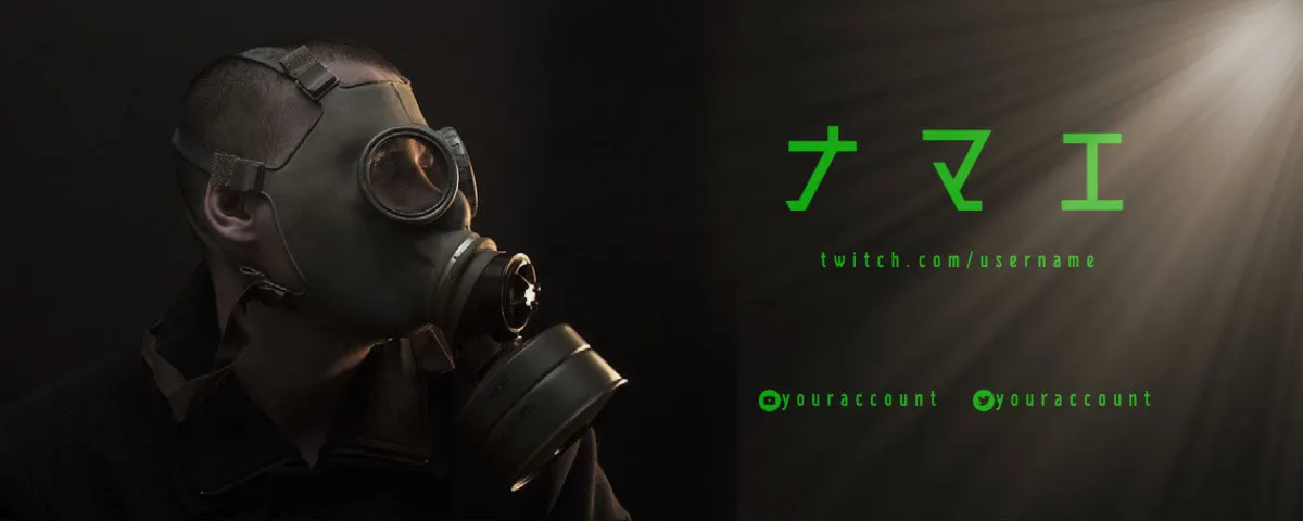 Gas mask twitch banner