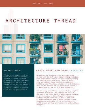 Architectural Design Newsletter Graphic Real Estate Brochure