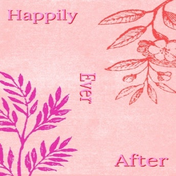 Pink Red & Purple Happily Ever After Wedding A5 Greeting Card