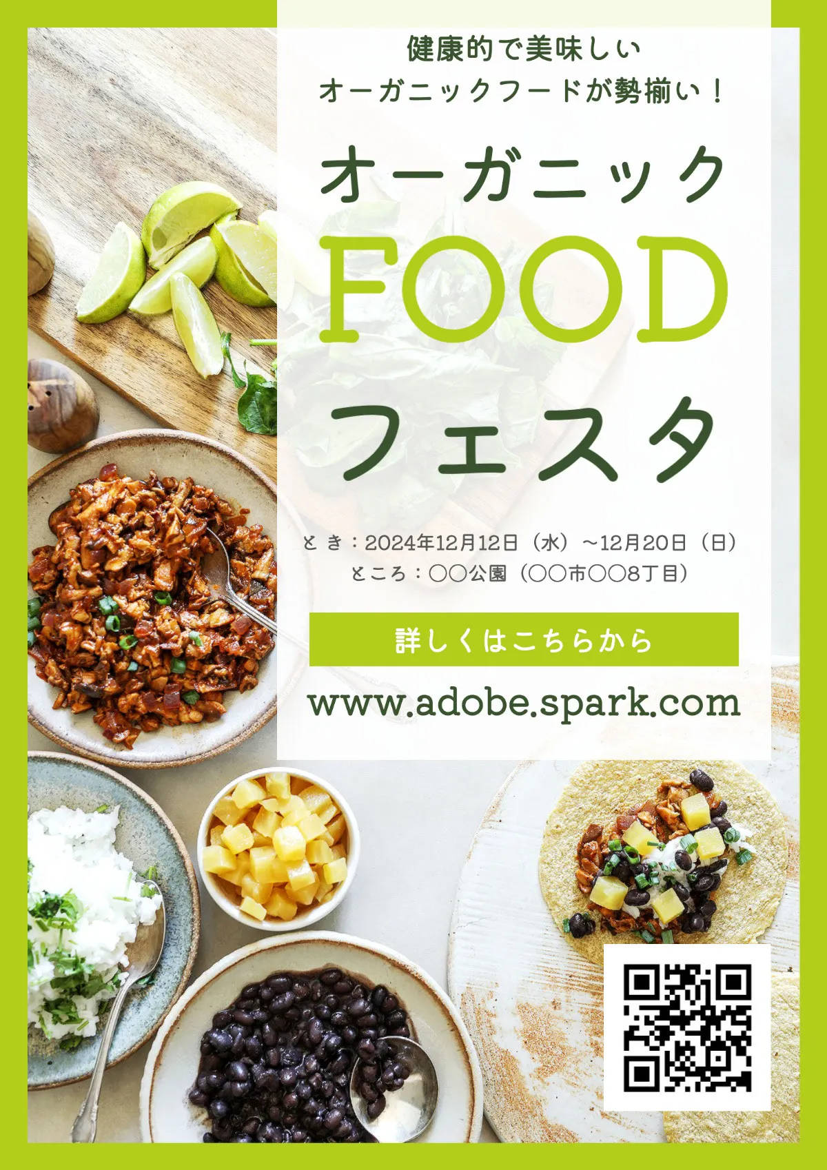 organic food festival flyer