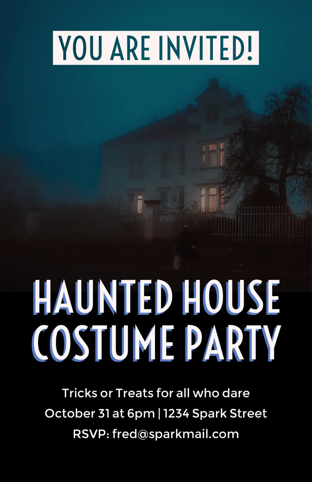 Spooky Mysterious Halloween Party Poster Flyer