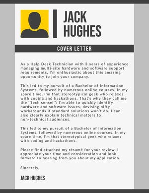 Yellow Grey and White Paper Customer Service Role Cover Letter Cover Letter