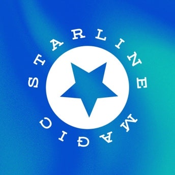 blue and green gradient star logo