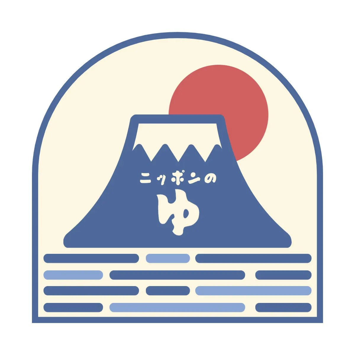 Japanese public bath sticker logo