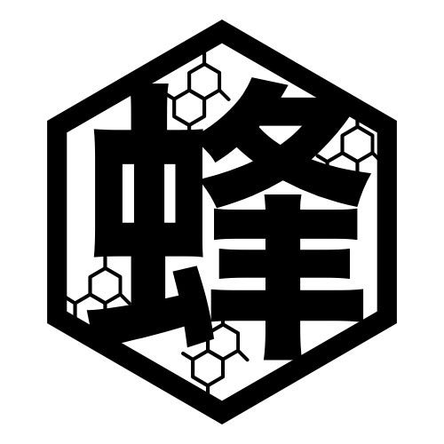 Black honeycomb letter logo