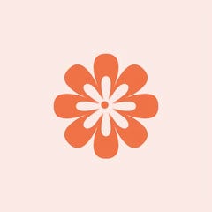 orange flower shop logo