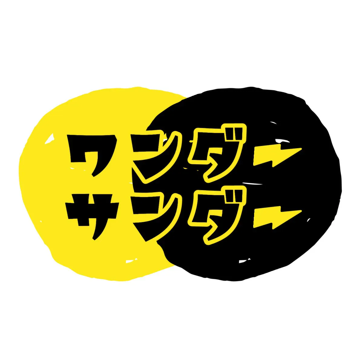 Yellow and black thunder band logo