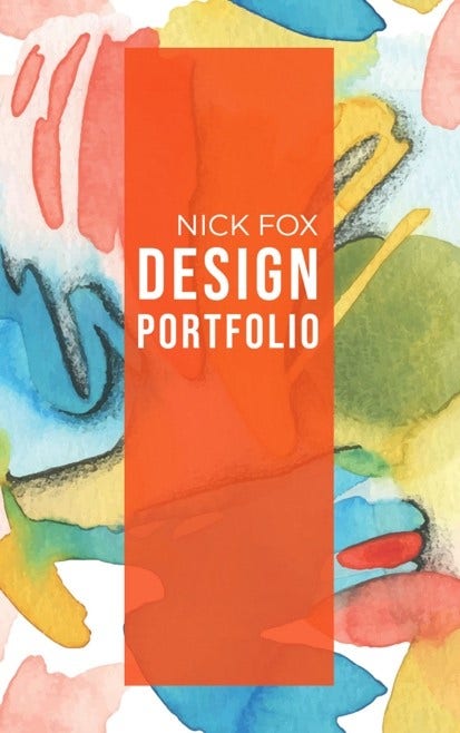 Orange and White Design Portfolio Cover