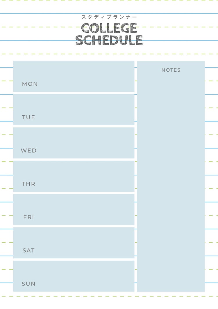 blue class schedule