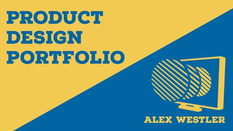 Blue & Yellow Product Design Portfolio