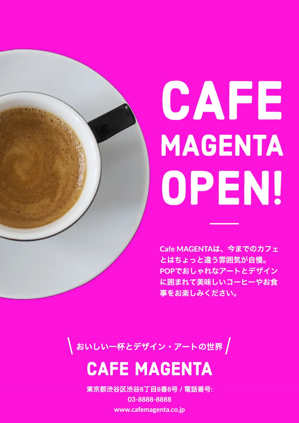 Cafe magenta flyer