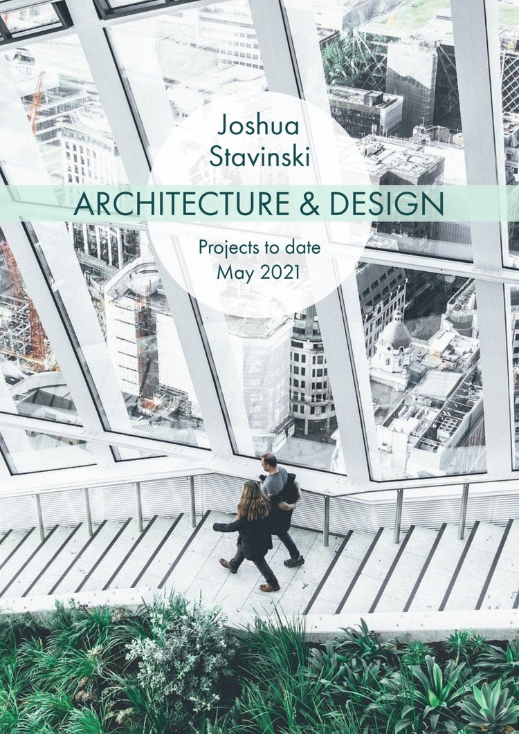 Modern Building Minimalist Architecture and Design Portfolio Cover