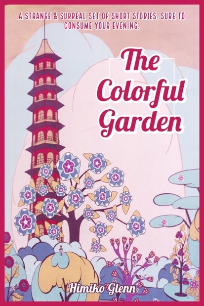 Japanese Style Illustrated Book Cover with Pagoda