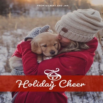 Red, White, Light Toned Christmas Card