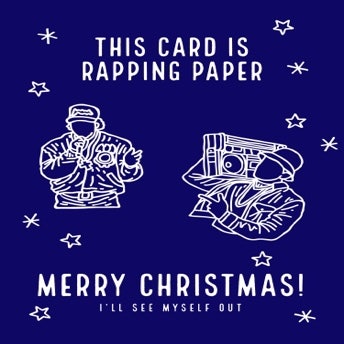 Blue Funny Christmas Card
