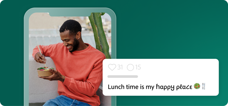 Stylized Unicode text used in a social media caption