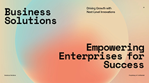 A personalized cover slide from a business solutions presentation template.