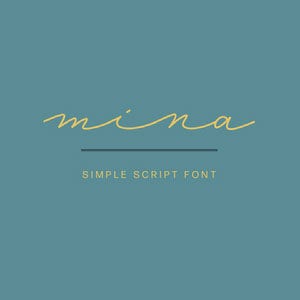 Teal and Yellow Handwriting Font Logo Brand Square Graphic 32 Cool Calligraphy & Script Fonts