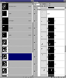 Photoshopのレイヤーマスクを使って、城をパーツごとに分割