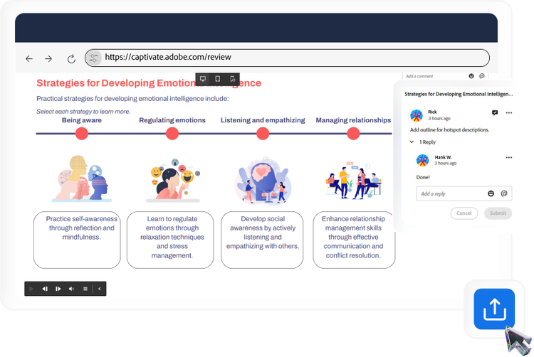 レビュー用に共有