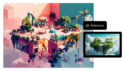 風景と住宅の超現実的な画像