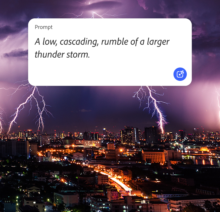 雷の効果音を無料で生成 - Adobe Firefly